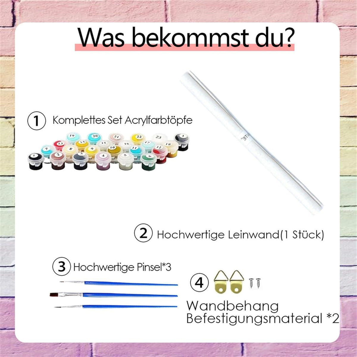 Malen nach Zahlen Auto – DIY Bastelset für Erwachsene