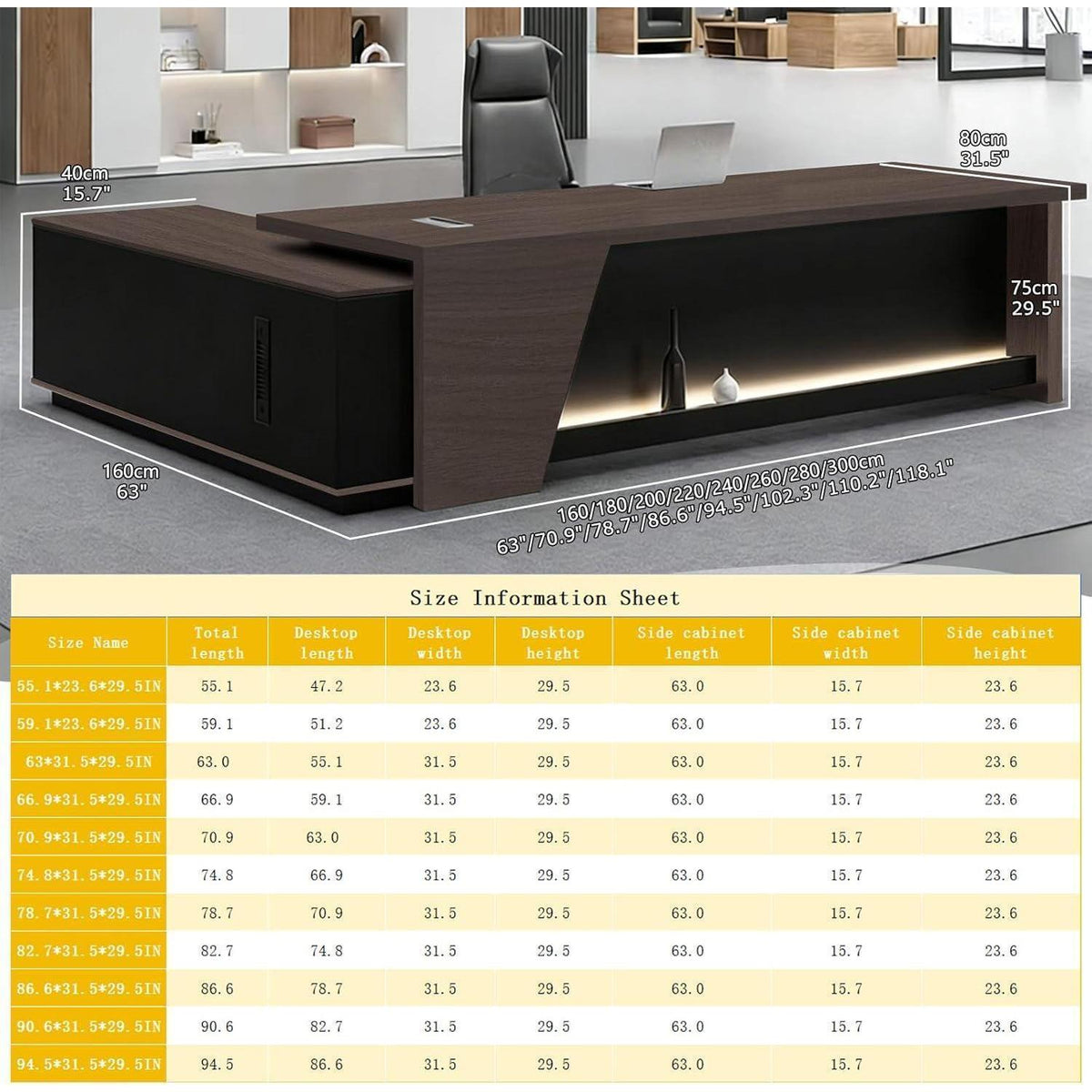 Moderner L-förmiger Schreibtisch mit Stauraum – Großzügiger Bürotisch 200x80cm