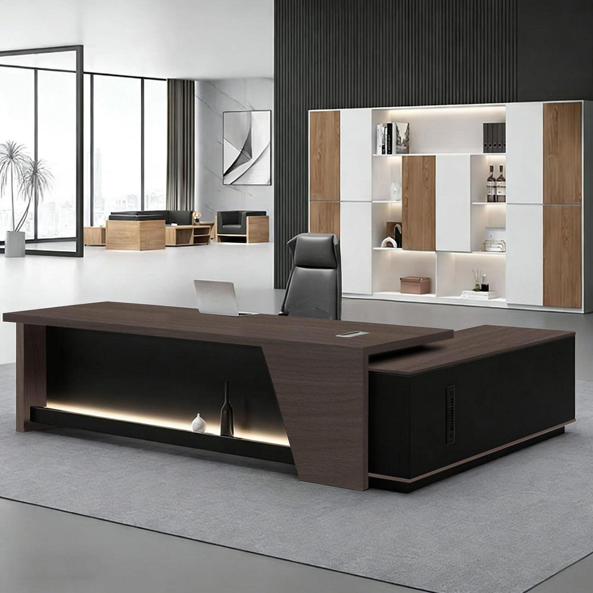 Moderner Schreibtisch L-Formig mit Stauraum – Großzügiger Bürotisch 180x80cm