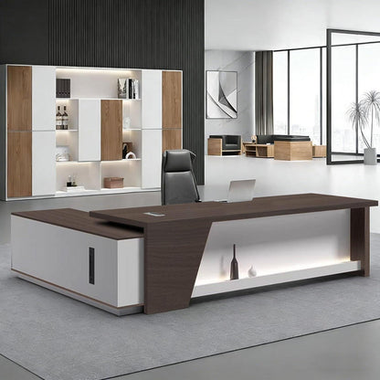 Moderner L-förmiger Schreibtisch mit Stauraum – Großer Bürotisch 190x80cm