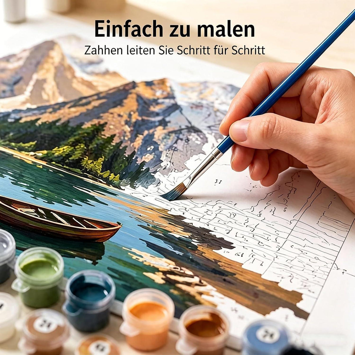 Malen nach Zahlen für Erwachsene – Motiv älterer Mann