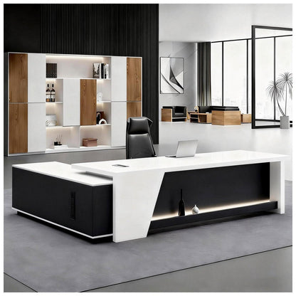Moderner L-förmiger Schreibtisch mit Stauraum – Großzügiger Bürotisch für Büro & Homeoffice