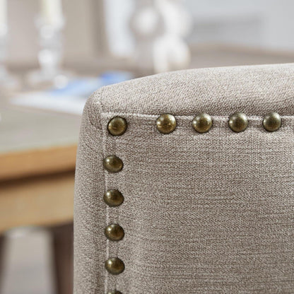 Esszimmerstühle 2er Set – Gepolsterte Chenille Stühle mit Holzbeinen