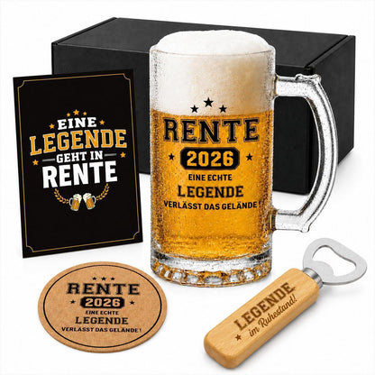 Geschenk zur Rente 2026: 4-teiliges Bierglas Set für Männer