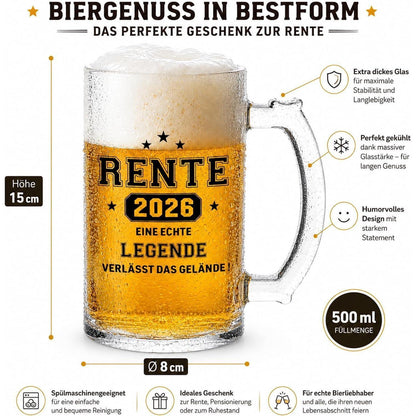 Geschenk zur Rente 2026: 4-teiliges Bierglas Set für Männer