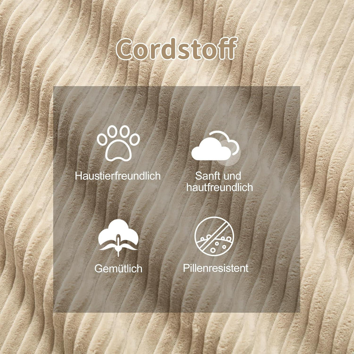 Modulares Ecksofa Cord Beige – Kein Aufbau, Tiefes Sitzgefühl
