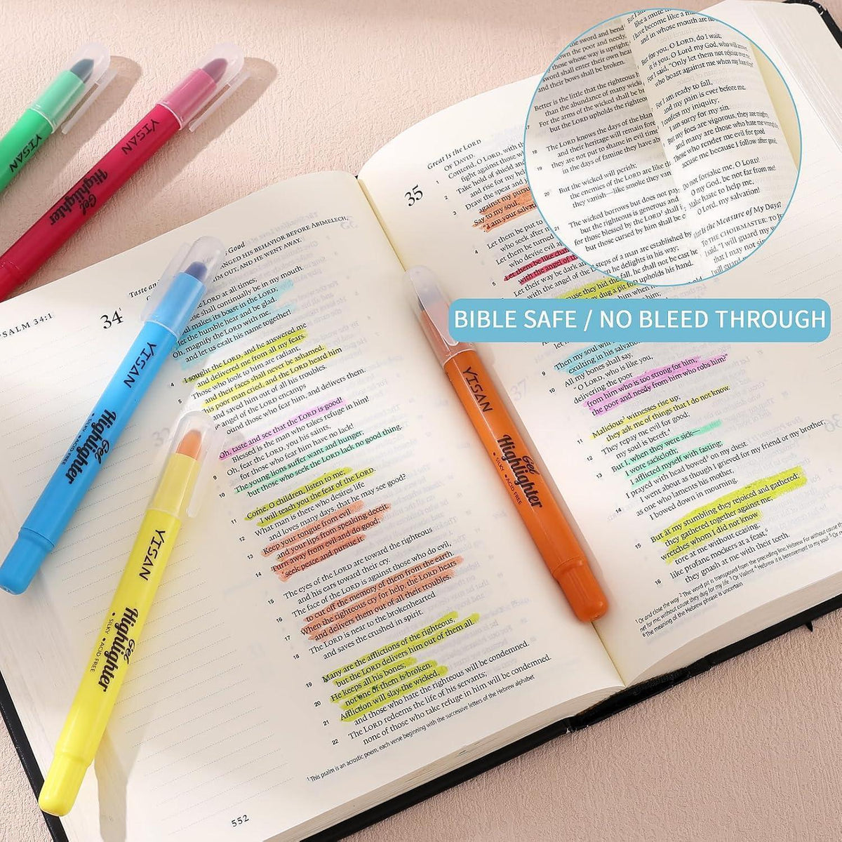 Gel Textmarker – Bibelmarker Stifte in 8 Farben