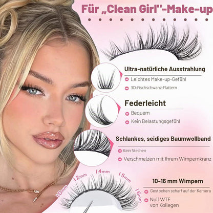 300er Wimpern-Set Manga Lash Cluster 10-16mm