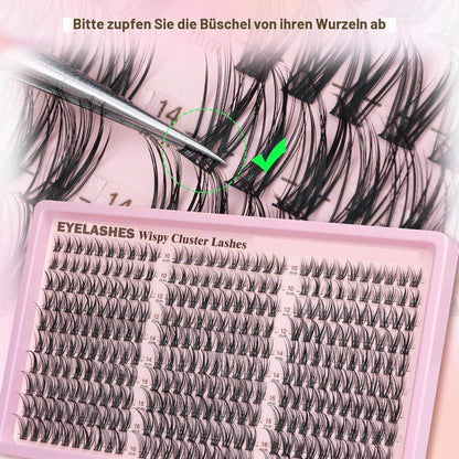 300er Wimpern-Set Manga Lash Cluster 10-16mm