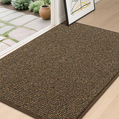 Fußmatte Innen rutschfest waschbar Braun 80x120 cm