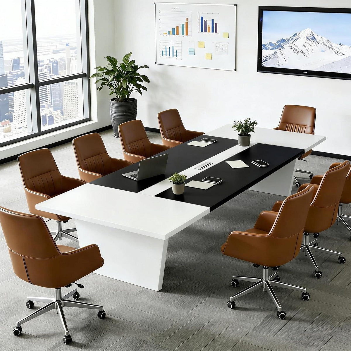 Moderner Konferenztisch Groß – Stabiler Meetingtisch 320x100x74cm