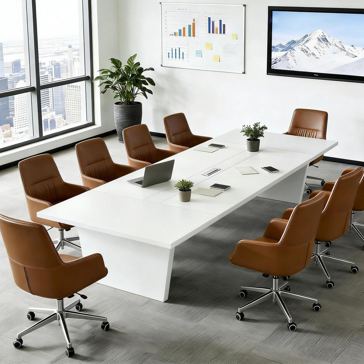 Moderner Konferenztisch 360x120cm – Stabiler Besprechungstisch für Büro