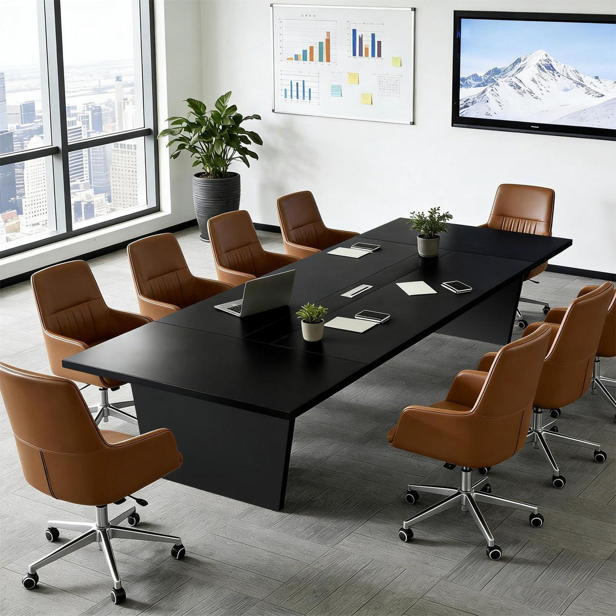 Konferenztisch 240x120cm – Moderner Besprechungstisch für Büro & Meeting