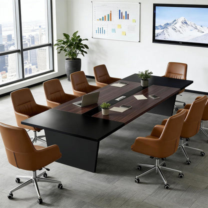 Moderner Konferenztisch 360x120cm – Stabiler Meetingtisch für Büro