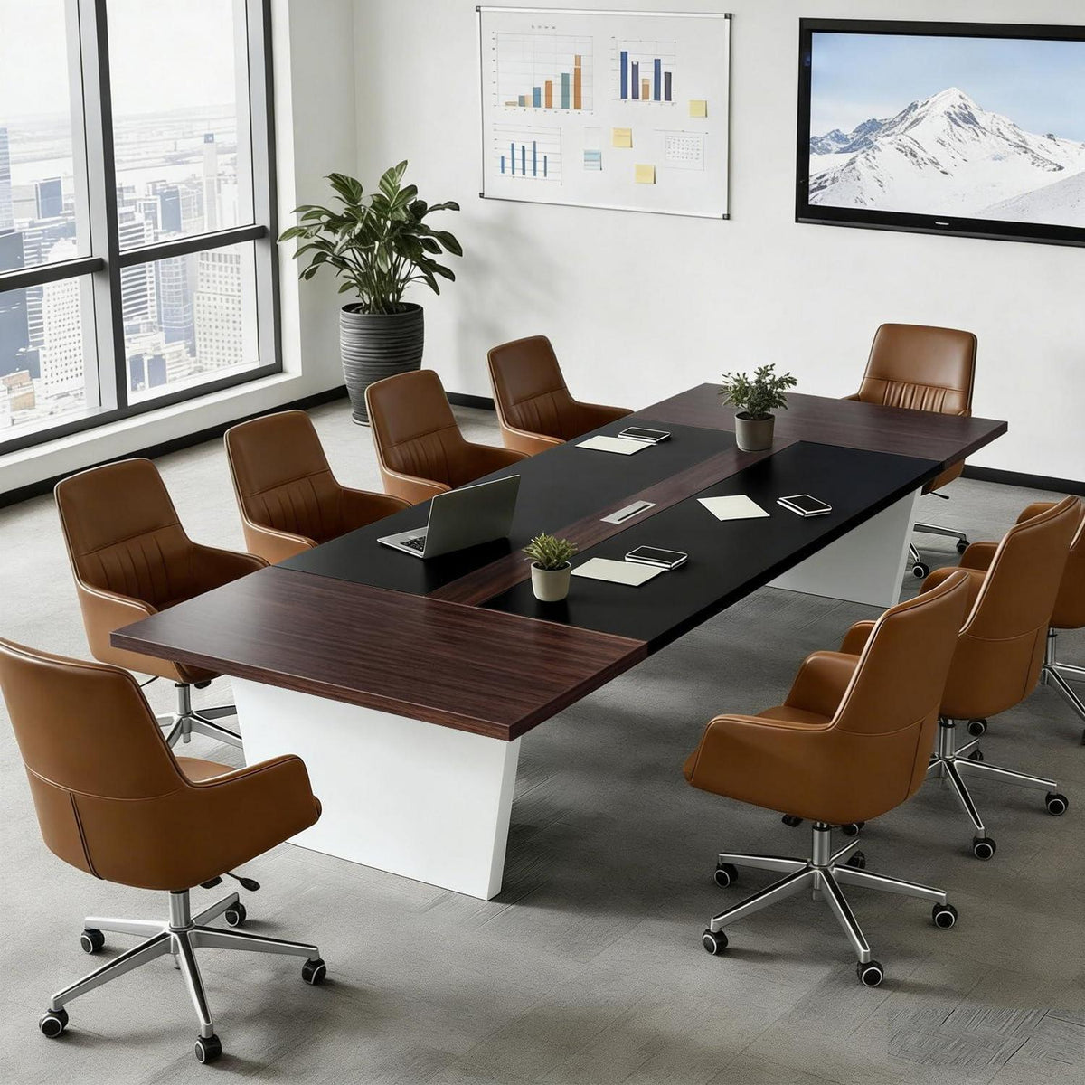 Moderner Konferenztisch 360x120cm – Stabiler Besprechungstisch für Büro