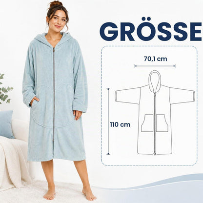 Surf Poncho mit Kapuze – Schnelltrocknend & Praktisch (Blau)