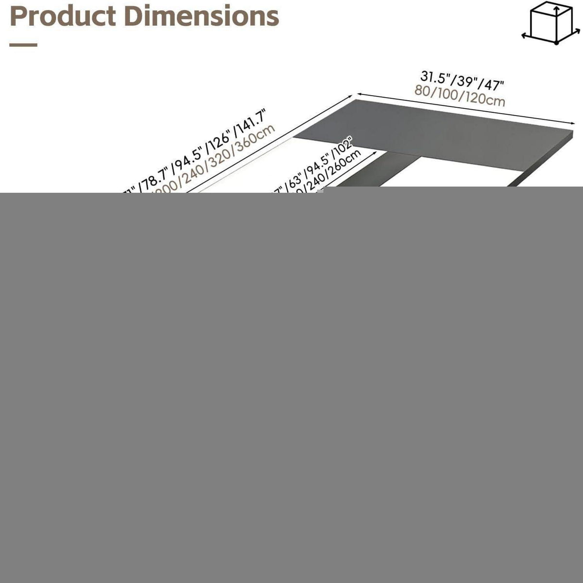 Moderner Konferenztisch 240x100cm – Stabiler Meetingtisch für Büro