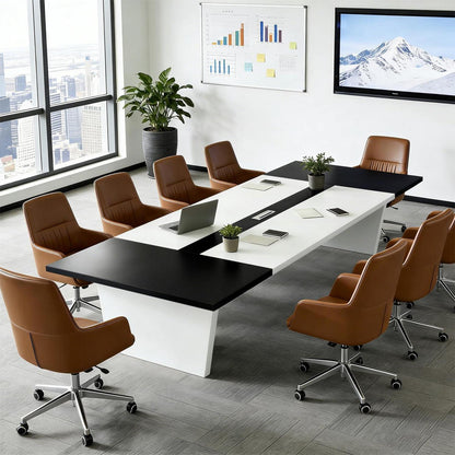 Moderner Konferenztisch 360x120cm – Stabiler Meetingtisch für Büro