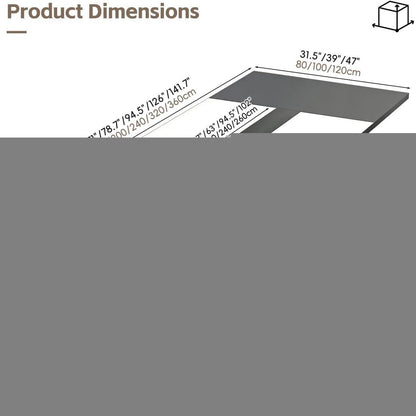 Moderner Konferenztisch 160x80cm – Stabiler Besprechungstisch für Büro