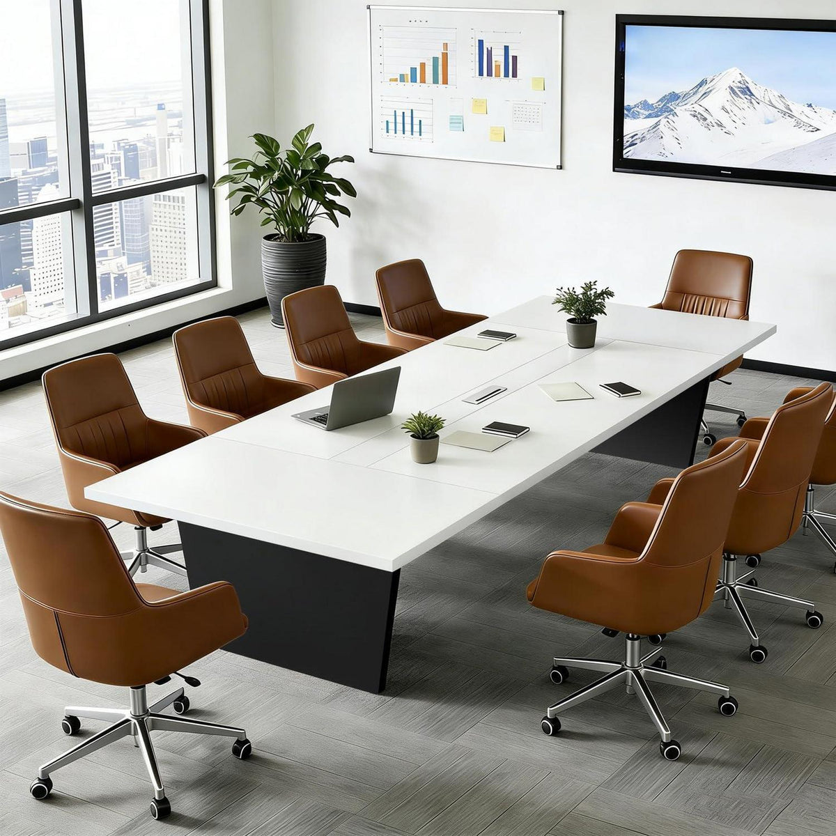 Moderner Konferenztisch 360x120cm – Stabiler Besprechungstisch für Büro