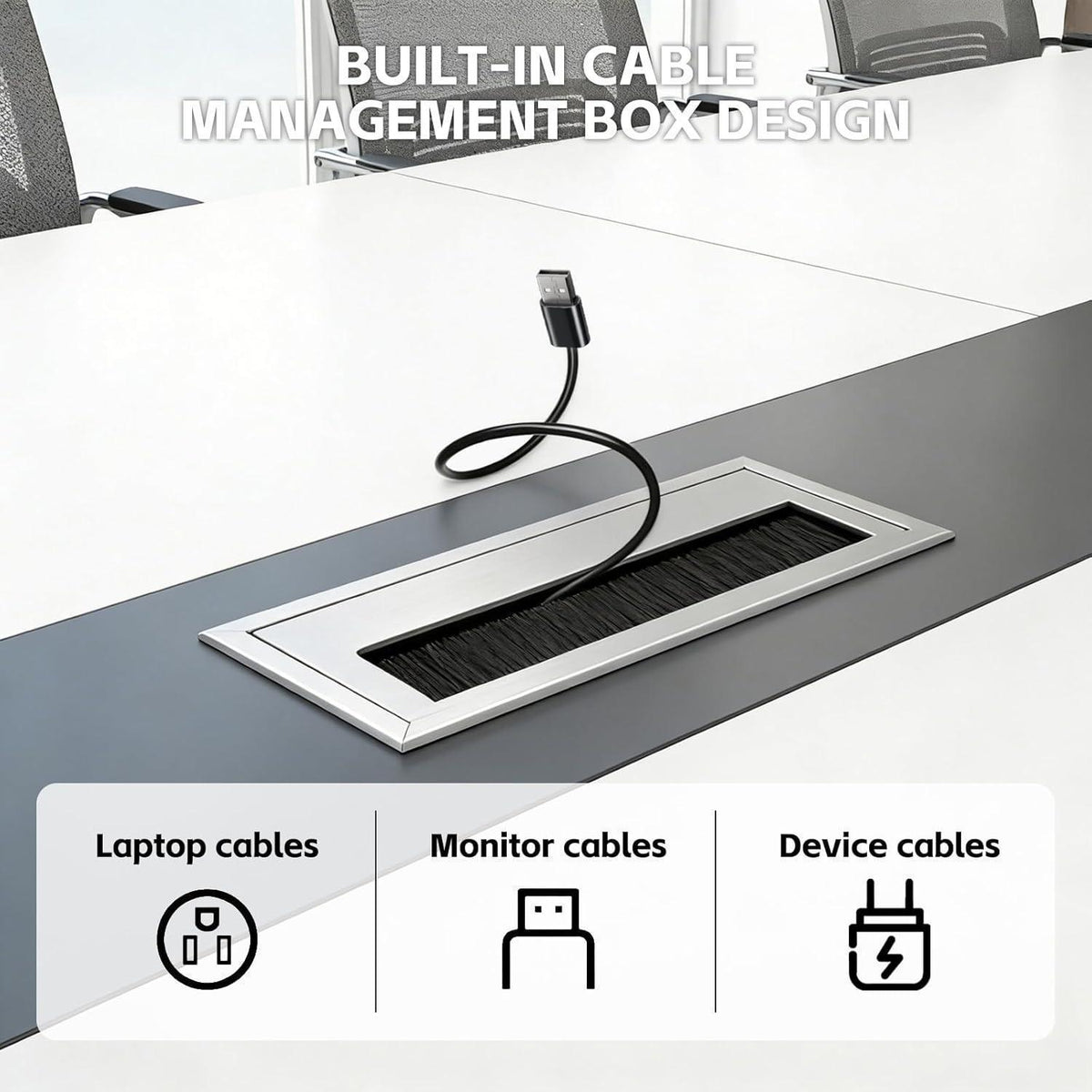 Moderner Konferenztisch 180x120cm – Stabiler Besprechungstisch für Büro