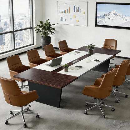 Moderner Konferenztisch 360x120cm – Stabiler Meetingtisch für Büro