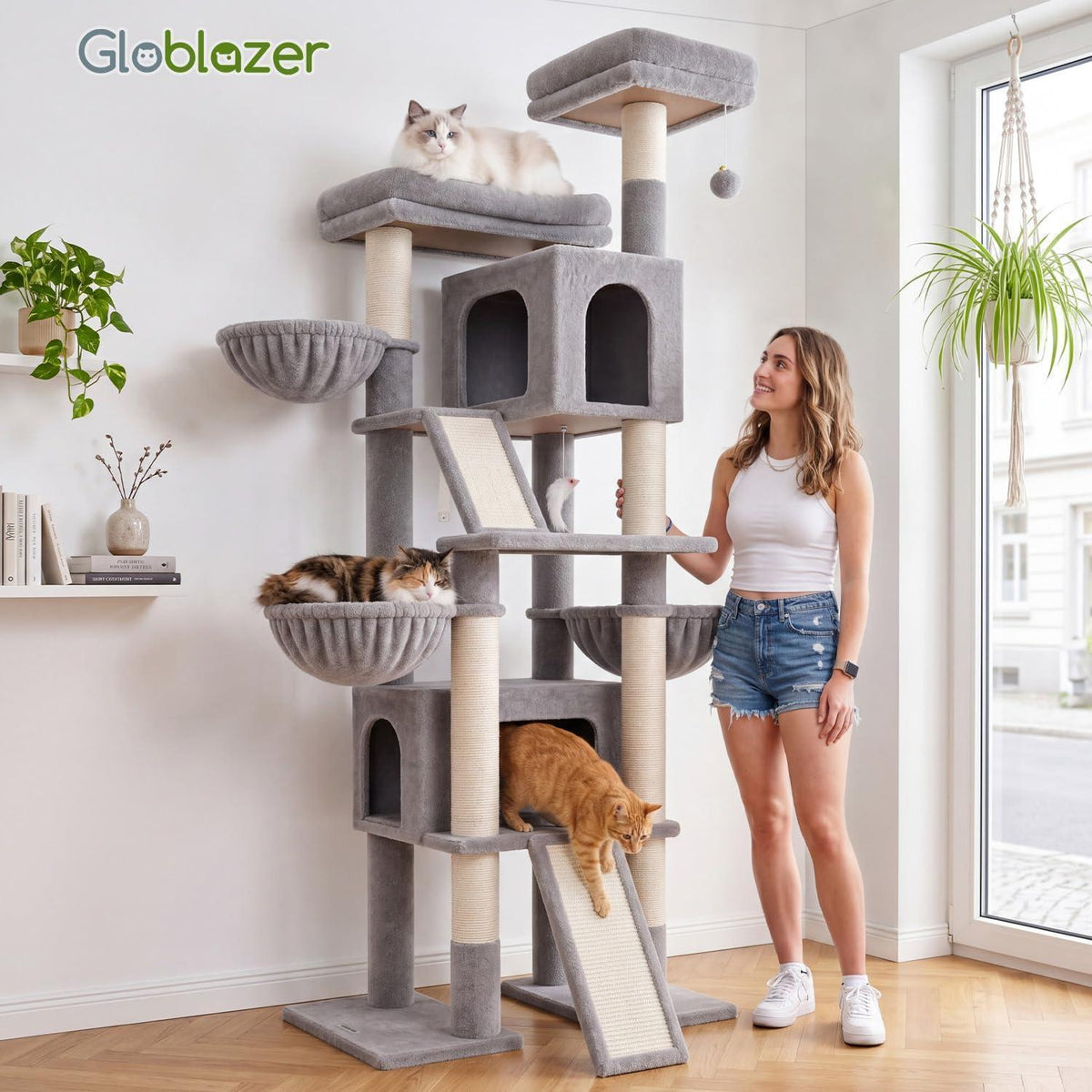 XXL Kratzbaum für Große Katzen – 200 cm, Stabil & Komfortabel