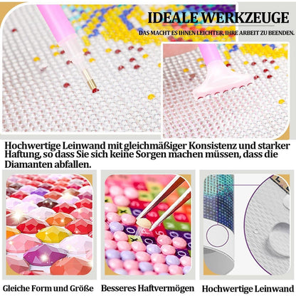 Diamant Painting 30x40cm Buntes Baumdorf – DIY Entspannung