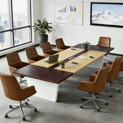 Moderner Konferenztisch 360x120cm – Stabiler Meetingtisch für Büro