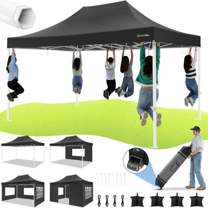 3x4,5m Partyzelt Pavillon wasserdicht mit 4 Seitenteilen