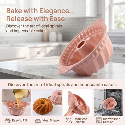Silikon Gugelhupfform 24cm – Antihaft Backform für Kuchen & mehr