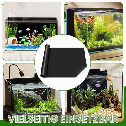 Aquarium Rückwand Folie 400x45cm – Selbstklebend & Matt Schwarz