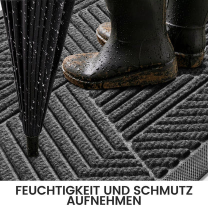 Fußmatte Grau 43x75 cm - Schmutzfangmatte Innen & Außen