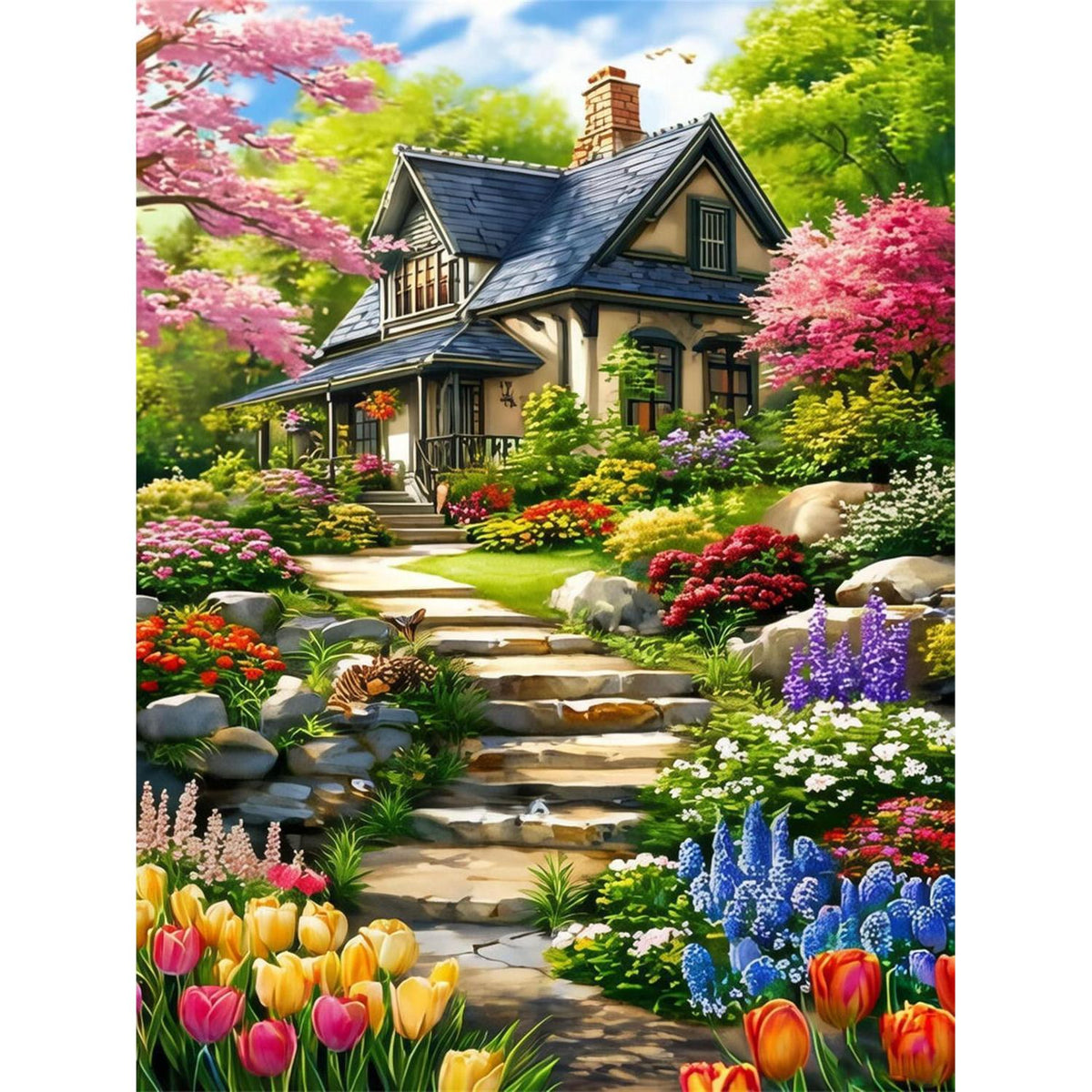 Malen nach Zahlen Erwachsene – Feld Landschaft DIY Set