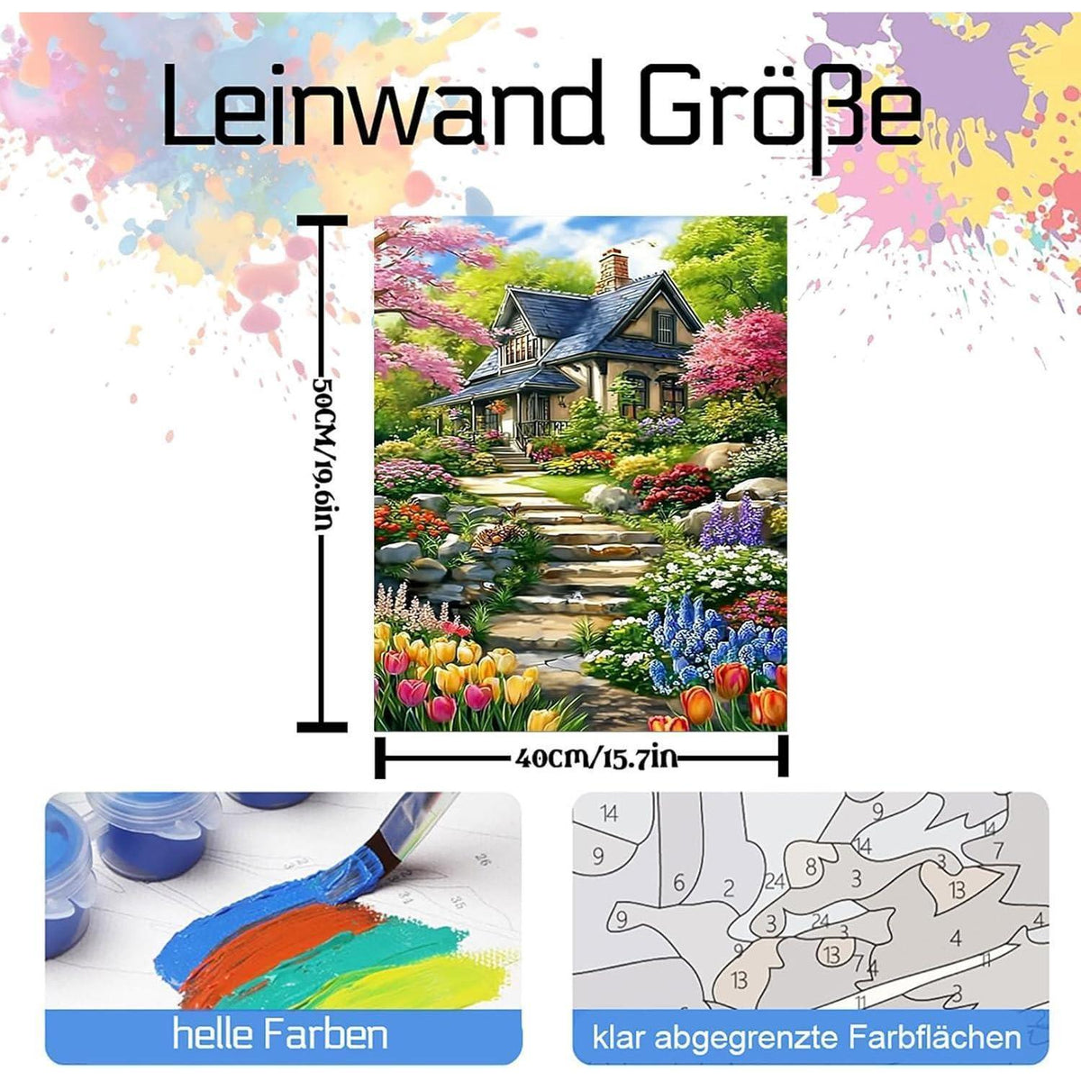 Malen nach Zahlen Erwachsene – Feld Landschaft DIY Set