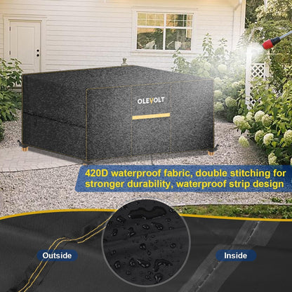 Winterabdeckung Gartentisch 120x70x74cm – Wasserdicht & Atmungsaktiv