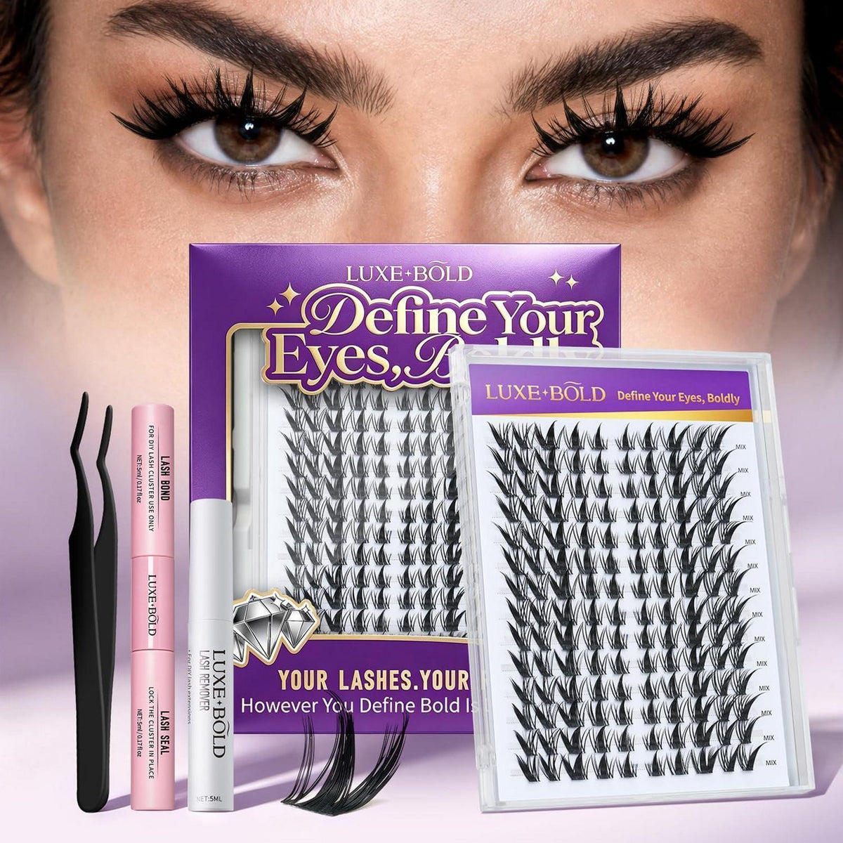 Fox Eye Wimpern Cluster Set – Wispy & Stachelig DIY