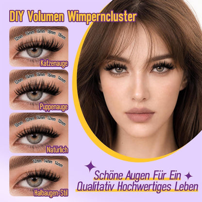 Volume Cluster Lashes Set – 126 Stück für Voluminöse Wimpern