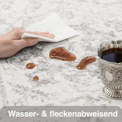 Waschbarer Vintage Teppich Grau 160x230 cm