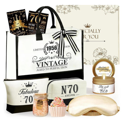 70. Geburtstag Geschenk für Frau – Vintage 1956 Set mit Kerze