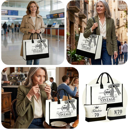 70. Geburtstag Geschenk für Frau – Vintage 1956 Set mit Kerze