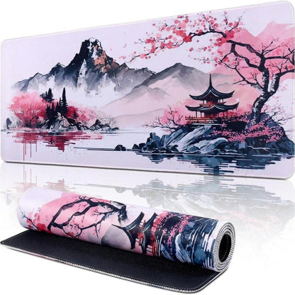 XXL Mauspad Japan Kirschblüten 80x30cm – Rutschfest & Wasserabweisend