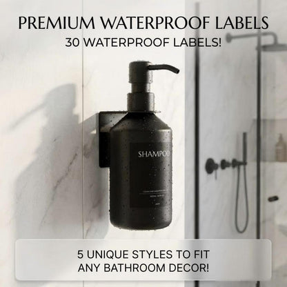Bohrfrei Seifenspender Set Schwarz | Wand & Stand | 500ml