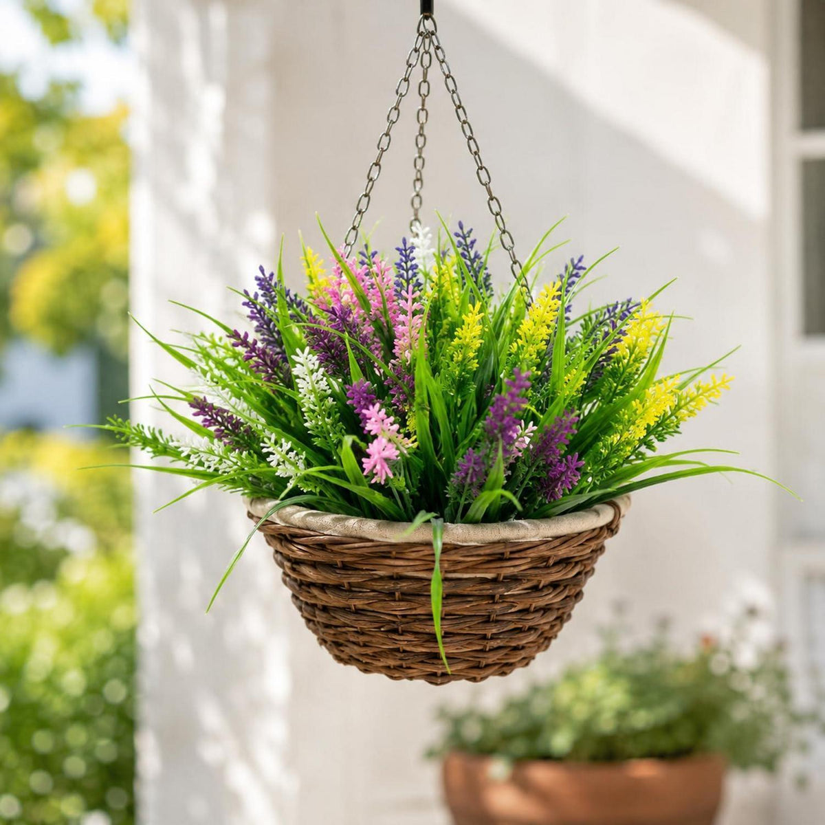 8x Kunstlavendel – Pflegeleichte Balkonblumen für drinnen & draußen