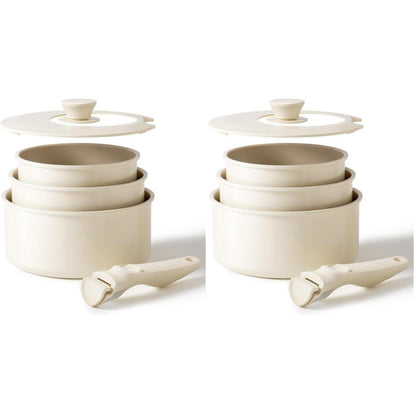 Keramik Topfset 16/18/20cm mit Abnehmbaren Griffen