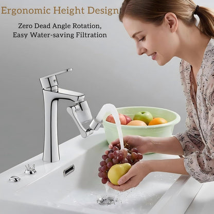 Wasserfilter Wasserhahn 1080° Drehbar mit 5 Filterkartuschen