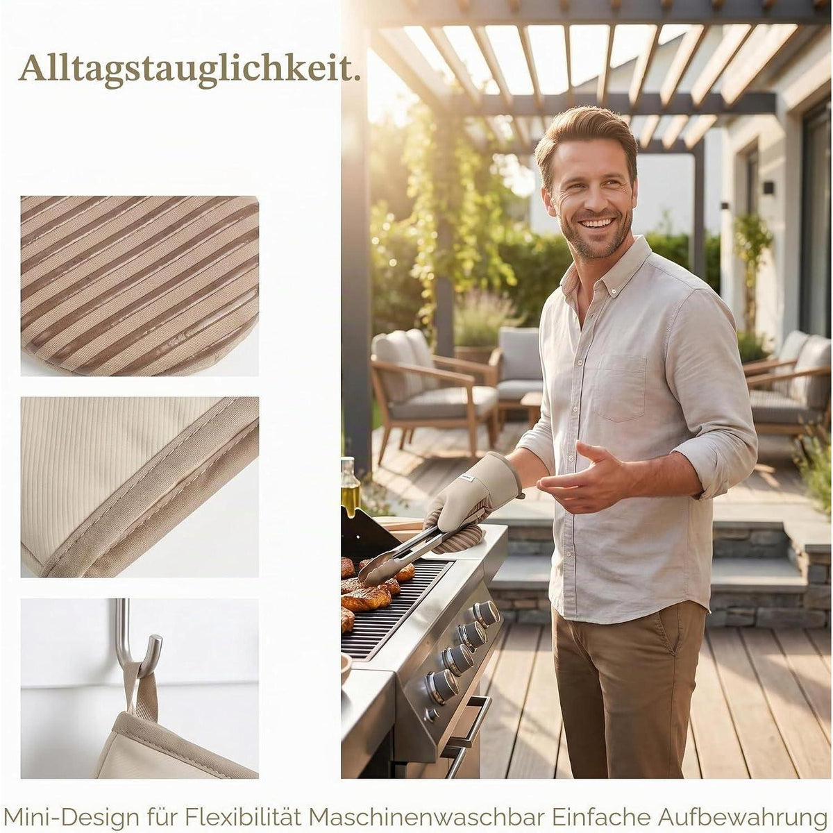 Ofenhandschuhe Silikon – Hitzebeständig & Rutschfest (2er Set)