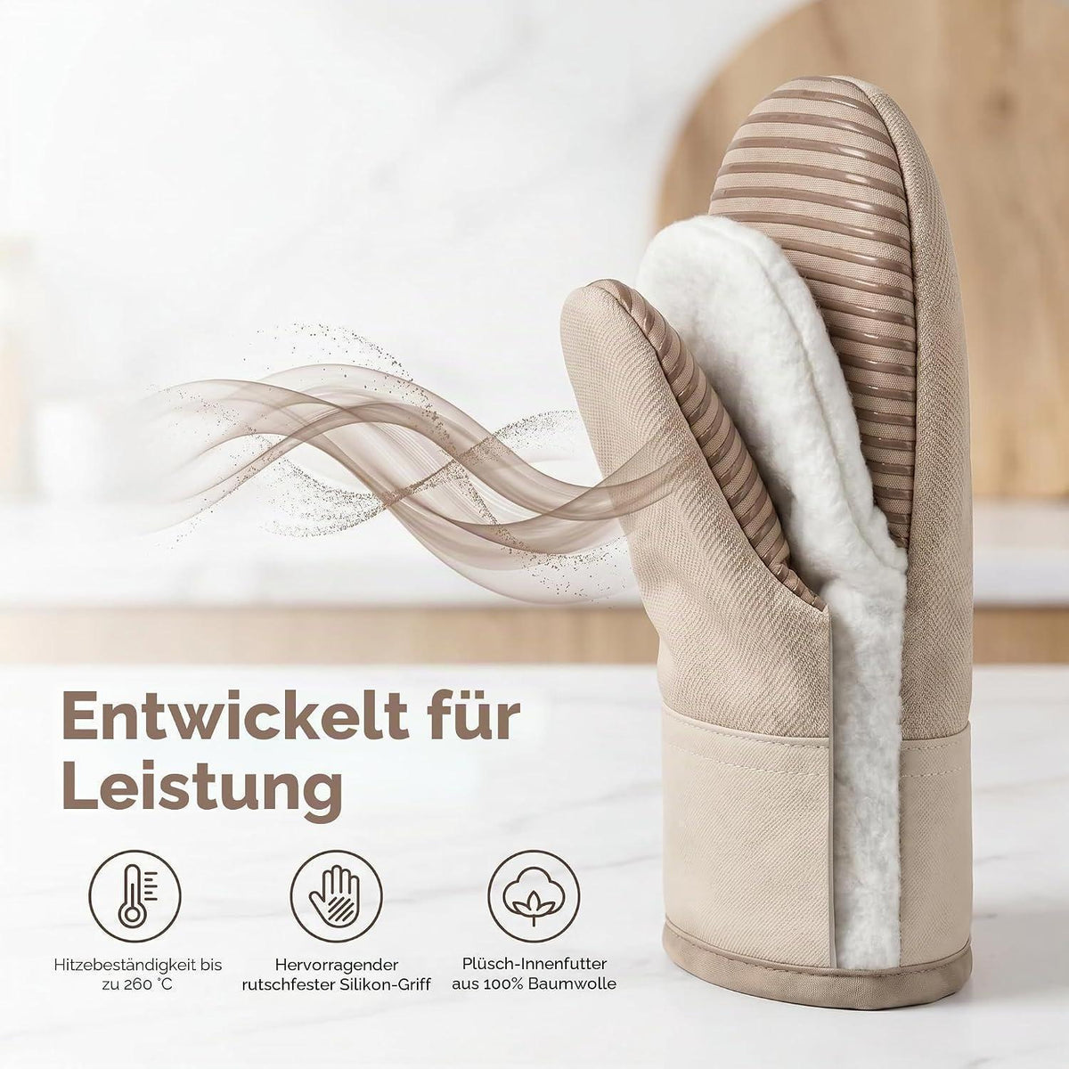 Ofenhandschuhe Silikon – Hitzebeständig & Rutschfest (2er Set)