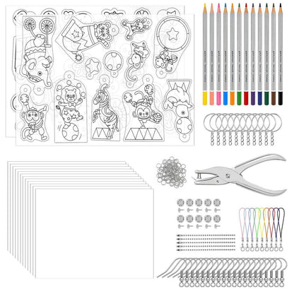 Schrumpffolie Set zum Basteln – 171 Teile für Kinder & DIY