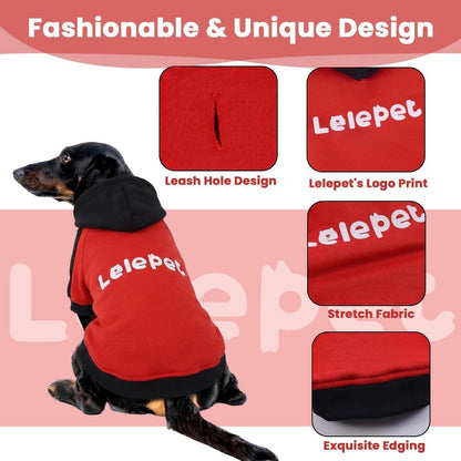 Dackel Hoodie Rot – Welpen Sweatshirt mit Lelepet Druck